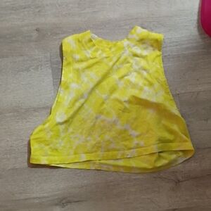Yellow Tie-Dye Sleeveless Top
